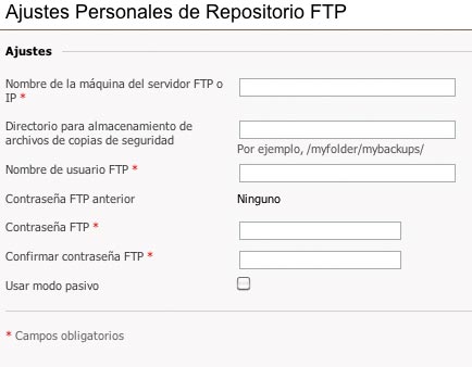Seleccione la opcion copias de Seguridad